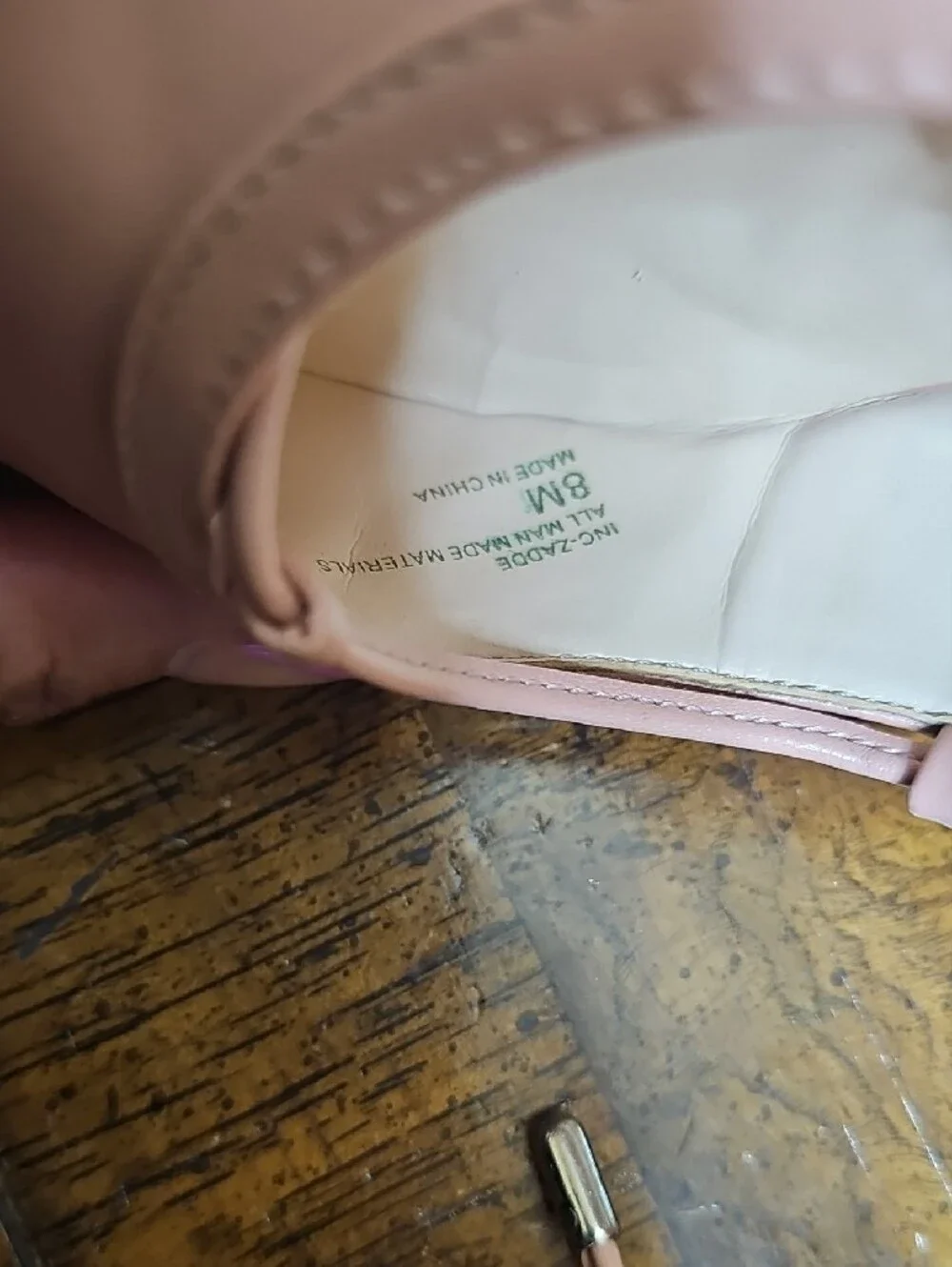 INC International Concepts Blush Pink Pointed Lace-Up Flats